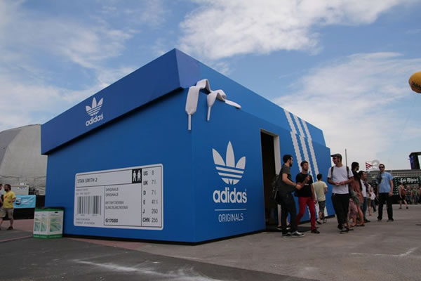 Pop-Up stores Magasins ephemeres Adidas