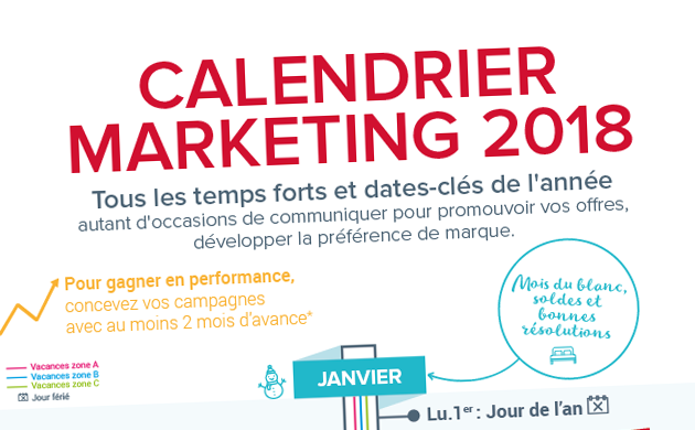 Calendrier Marketing 2018 : vos temps forts en infographie