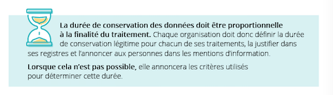 MEDIAPOSTE - infographie rgpd - durée traitement