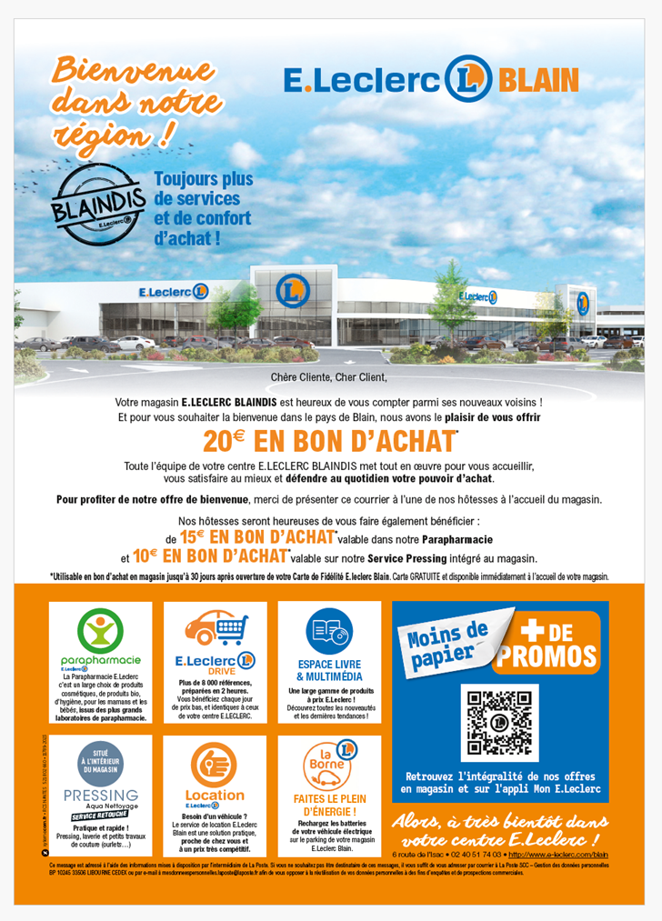 Imprimé publicitaire Leclerc Blain